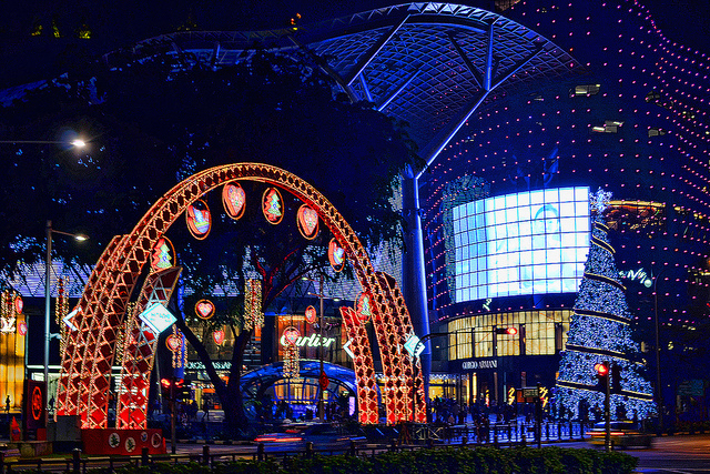 The light-up decorations for the Christmas 2012 Festival Celebration along Orchard Road