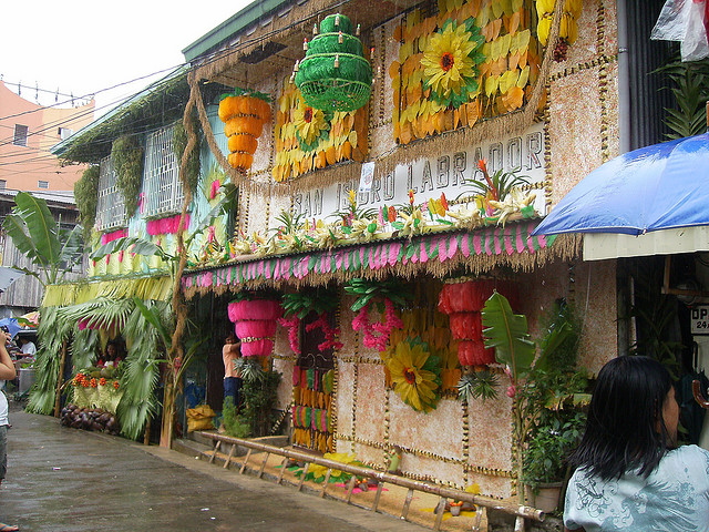 Colorful house decorations for Pahiyás Festival in Lucban
