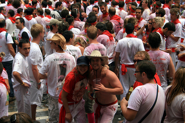 The Sanfermines opening ceremony or "chupinazo"