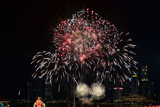 Fireworks Display at Marina Bay