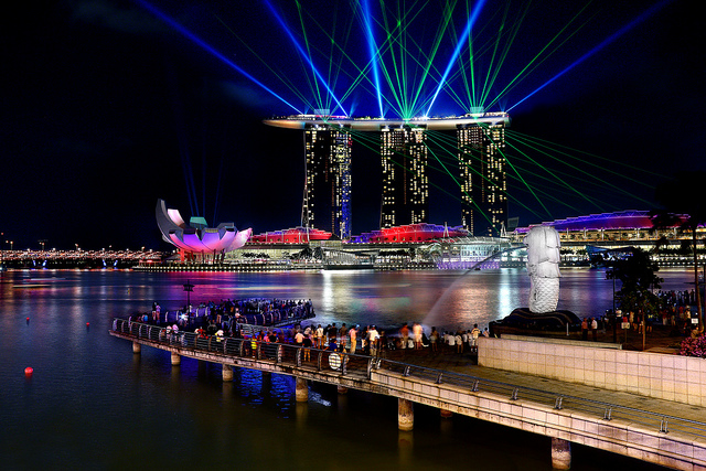 Marina Bay Sands’ laser light show