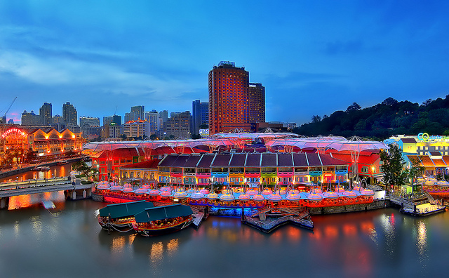 Clarke Quay has become a dining,wining and R&R hotspot