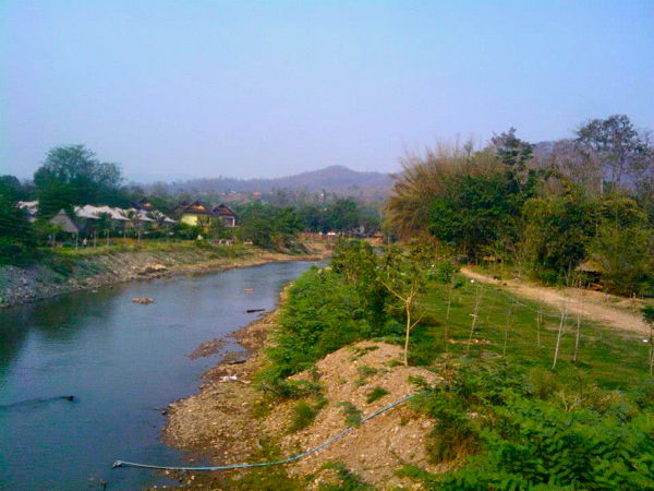 A river just outside the town